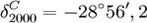  \delta_{2000}^C = -28^{\circ}56',2